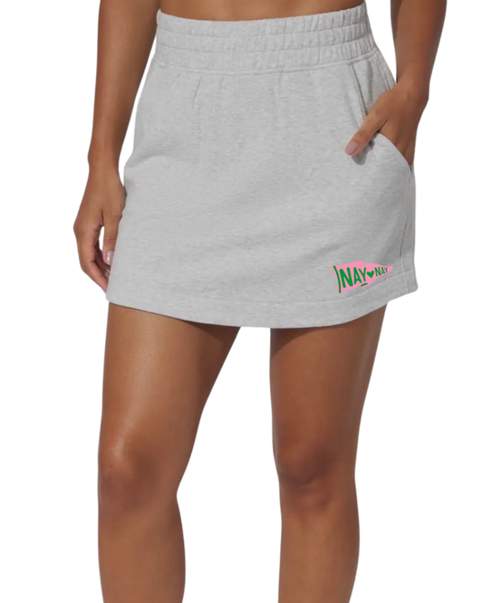 Womens Cotton Embroidered Skort